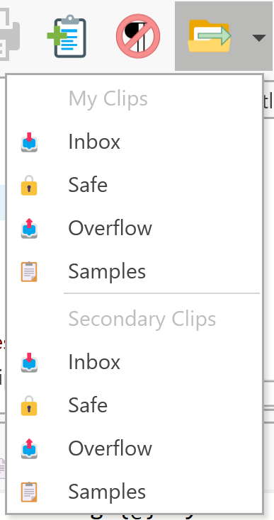 Move to Collection Dropdown