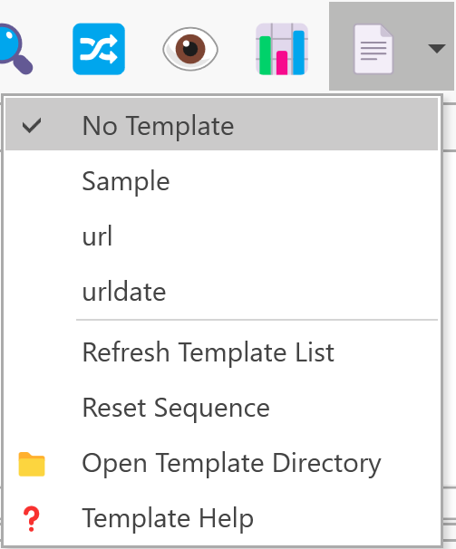 Templates Dropdown